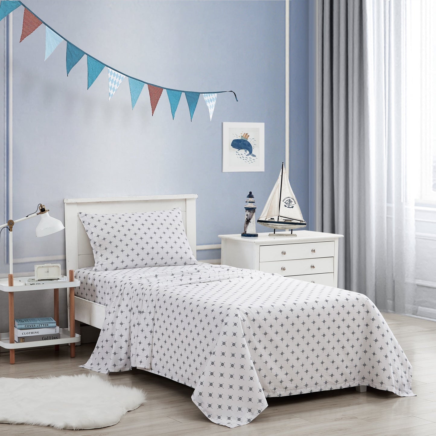 Set di lenzuola in percalle di cotone stampato Poppy &amp; Fritz Kids