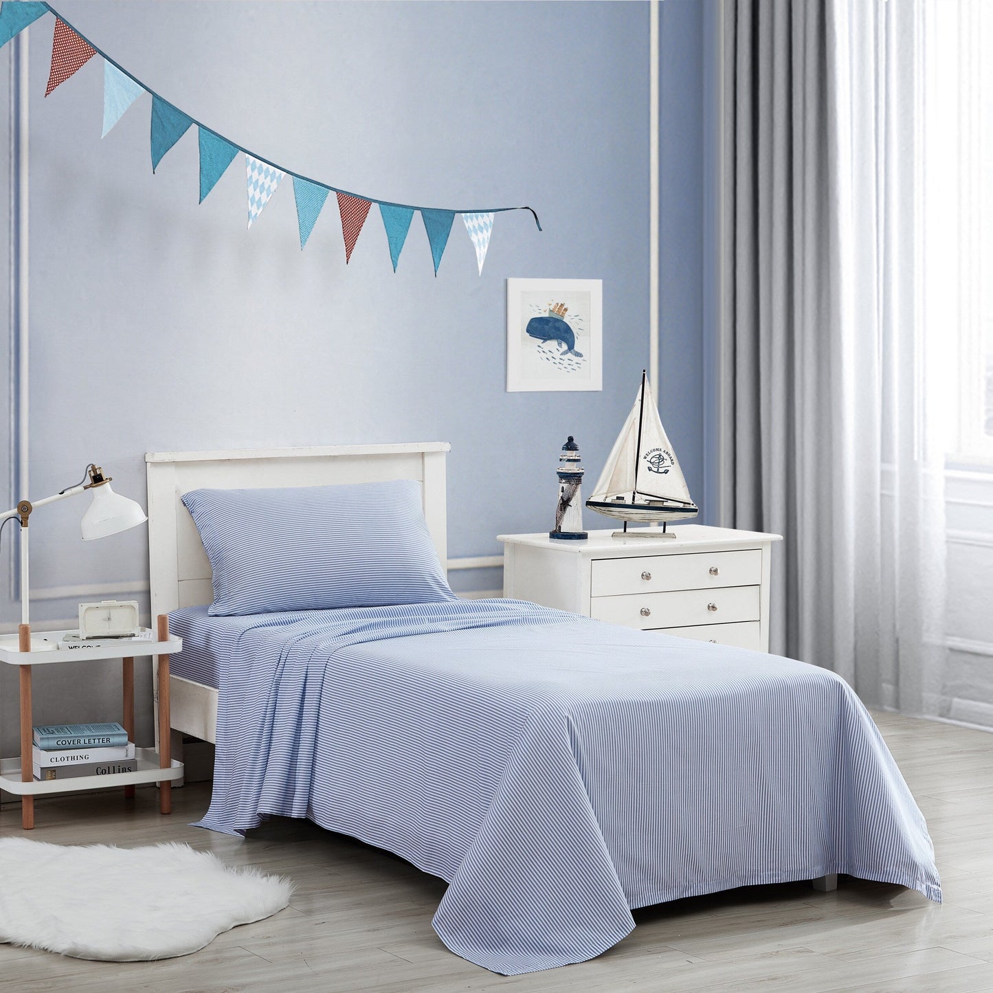 Set di lenzuola in percalle di cotone stampato Poppy &amp; Fritz Kids