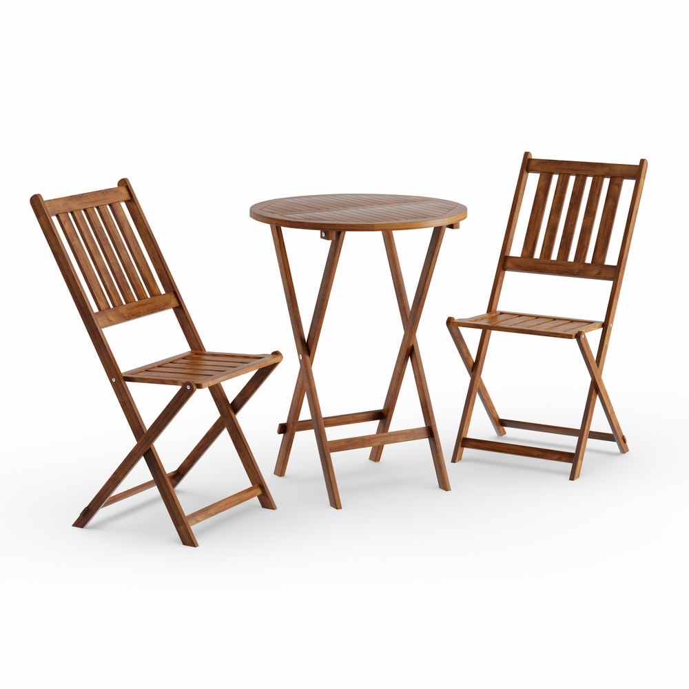 Set da bistrot per esterni in legno di acacia Silverton di Havenside Home