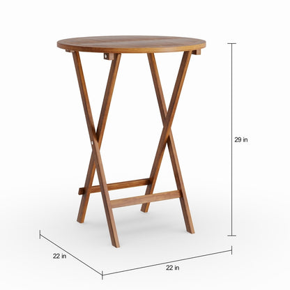 Set da bistrot per esterni in legno di acacia Silverton di Havenside Home