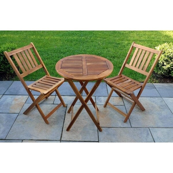 Set da bistrot per esterni in legno di acacia Silverton di Havenside Home