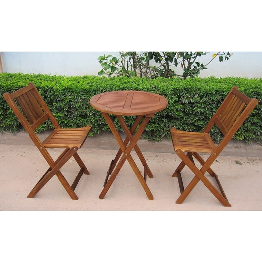 Set da bistrot per esterni in legno di acacia Silverton di Havenside Home