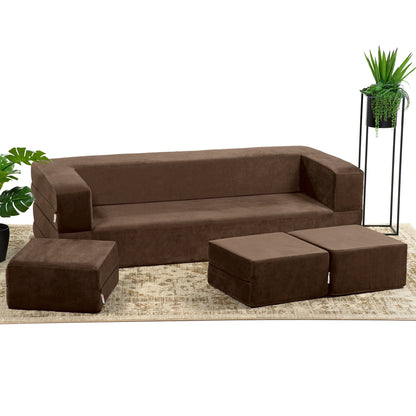 Divano letto convertibile California King e pouf Porch &amp; Den