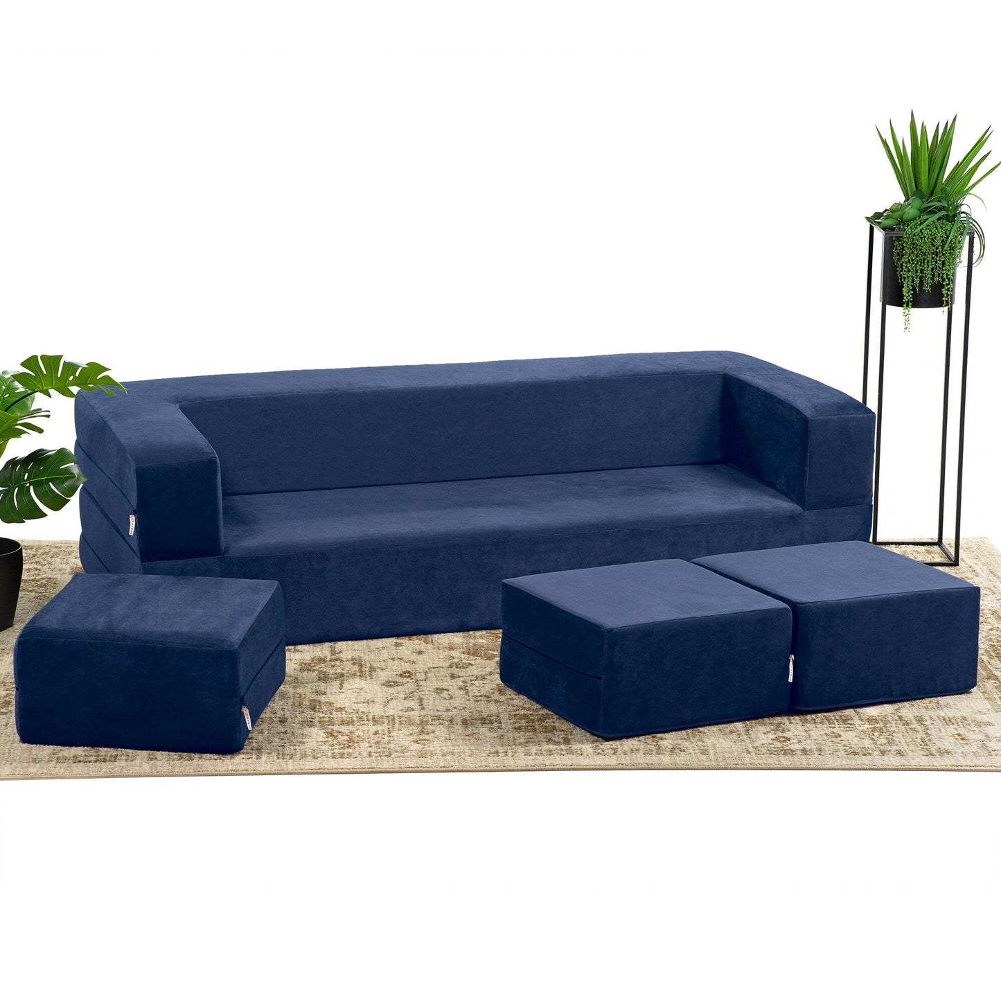 Divano letto convertibile California King e pouf Porch &amp; Den