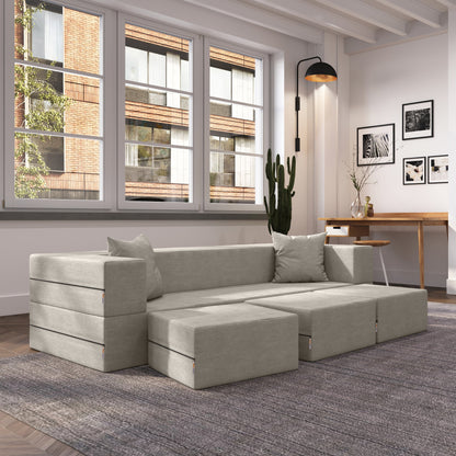 Divano letto convertibile California King e pouf Porch &amp; Den