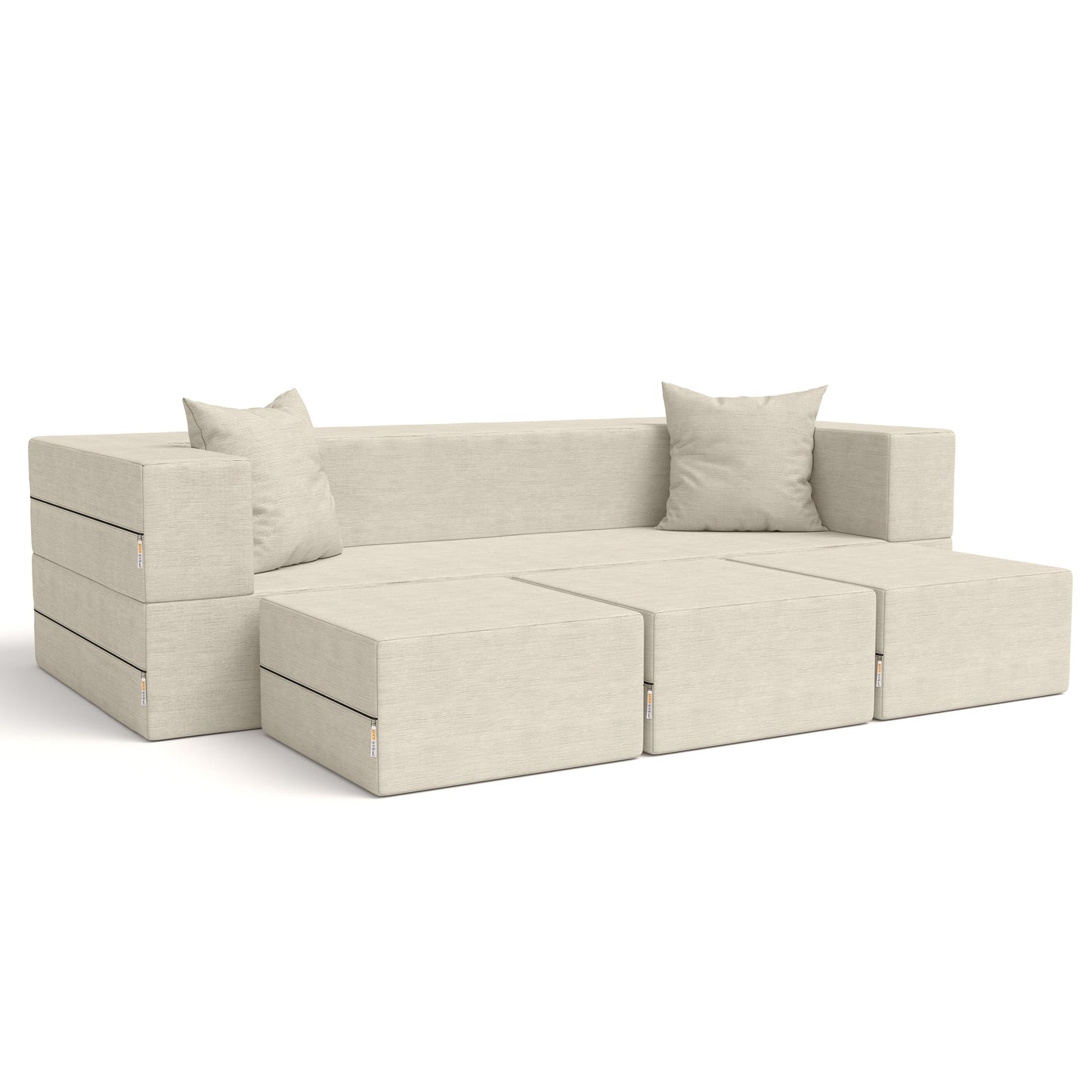 Divano letto convertibile California King e pouf Porch &amp; Den