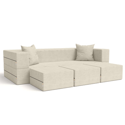 Divano letto convertibile California King e pouf Porch &amp; Den