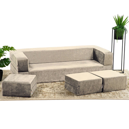 Divano letto convertibile California King e pouf Porch &amp; Den