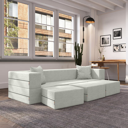 Divano letto convertibile California King e pouf Porch &amp; Den