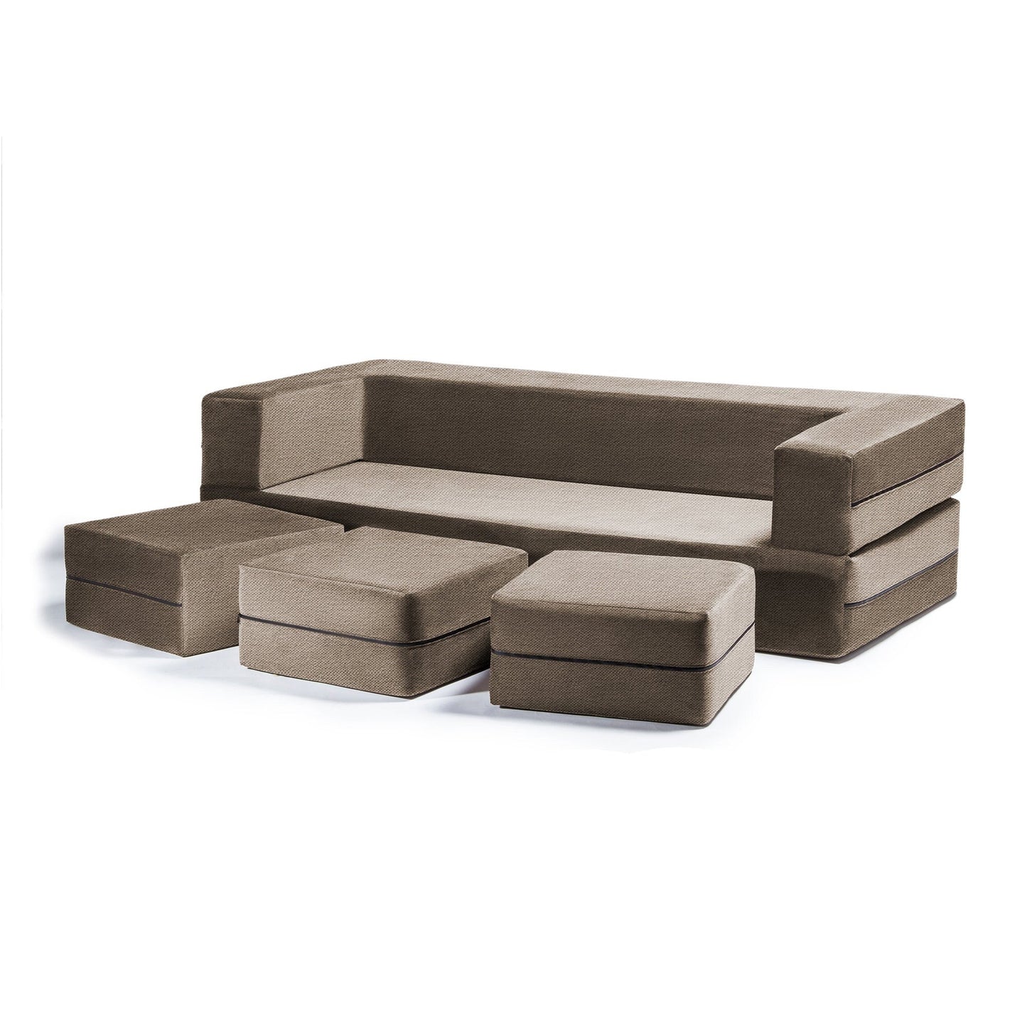 Divano letto convertibile California King e pouf Porch &amp; Den