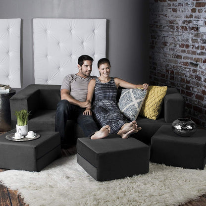 Divano letto convertibile California King e pouf Porch &amp; Den