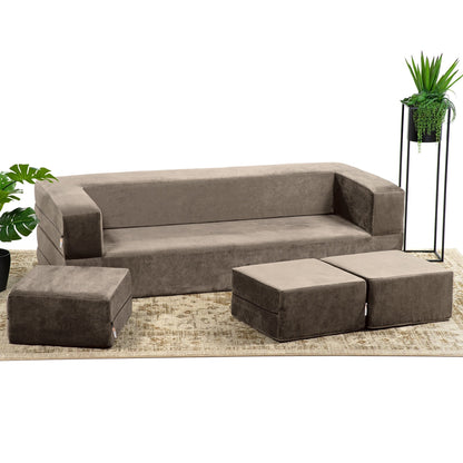 Divano letto convertibile California King e pouf Porch &amp; Den