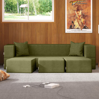 Divano letto convertibile California King e pouf Porch &amp; Den