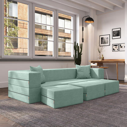 Divano letto convertibile California King e pouf Porch &amp; Den