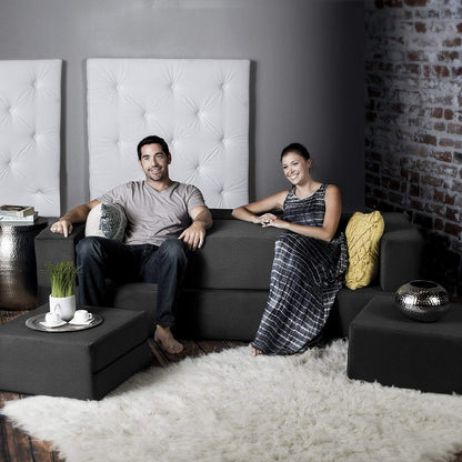 Divano letto convertibile California King e pouf Porch &amp; Den