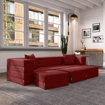 Divano letto convertibile California King e pouf Porch &amp; Den