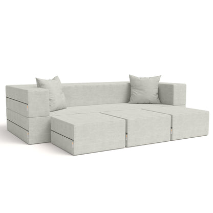 Divano letto convertibile California King e pouf Porch &amp; Den