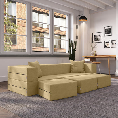 Divano letto convertibile California King e pouf Porch &amp; Den