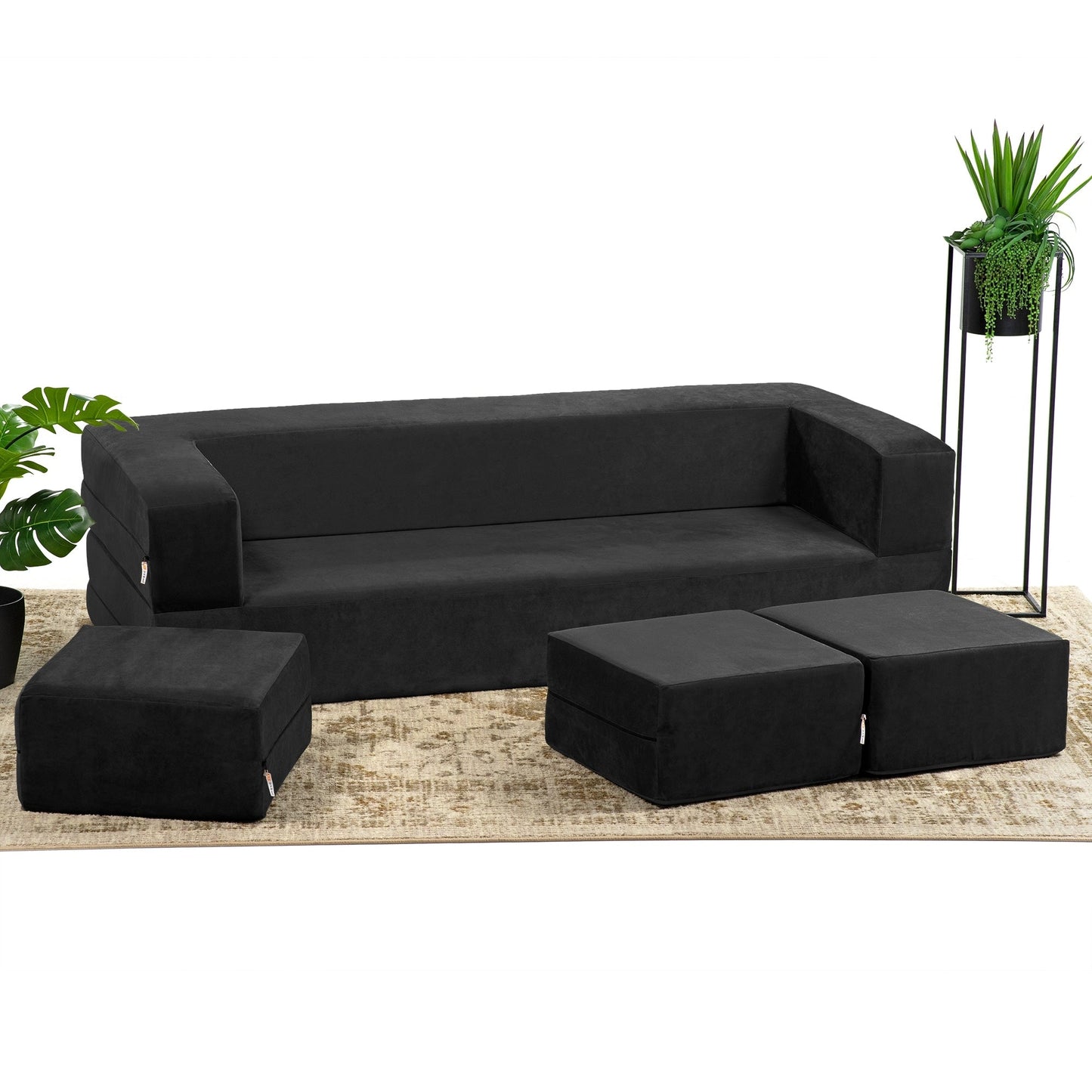 Divano letto convertibile California King e pouf Porch &amp; Den