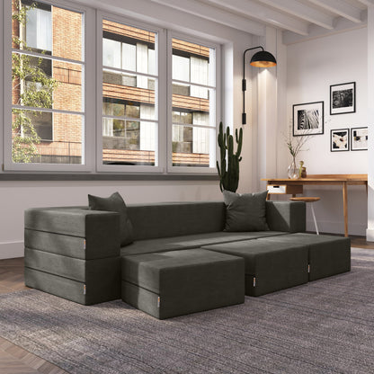 Divano letto convertibile California King e pouf Porch &amp; Den