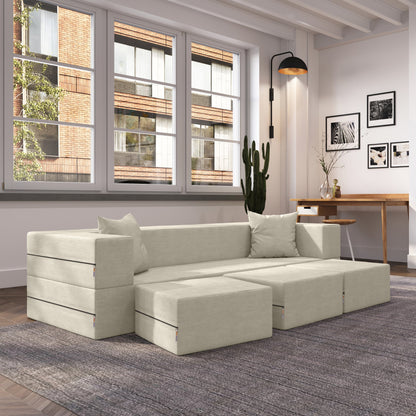 Divano letto convertibile California King e pouf Porch &amp; Den