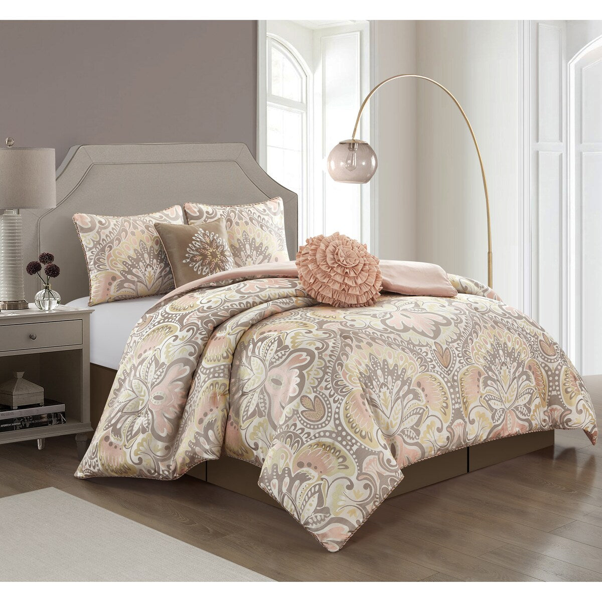 Set di piumoni da 6 pezzi Porch &amp; Den Summerfield Jacquard Medallion