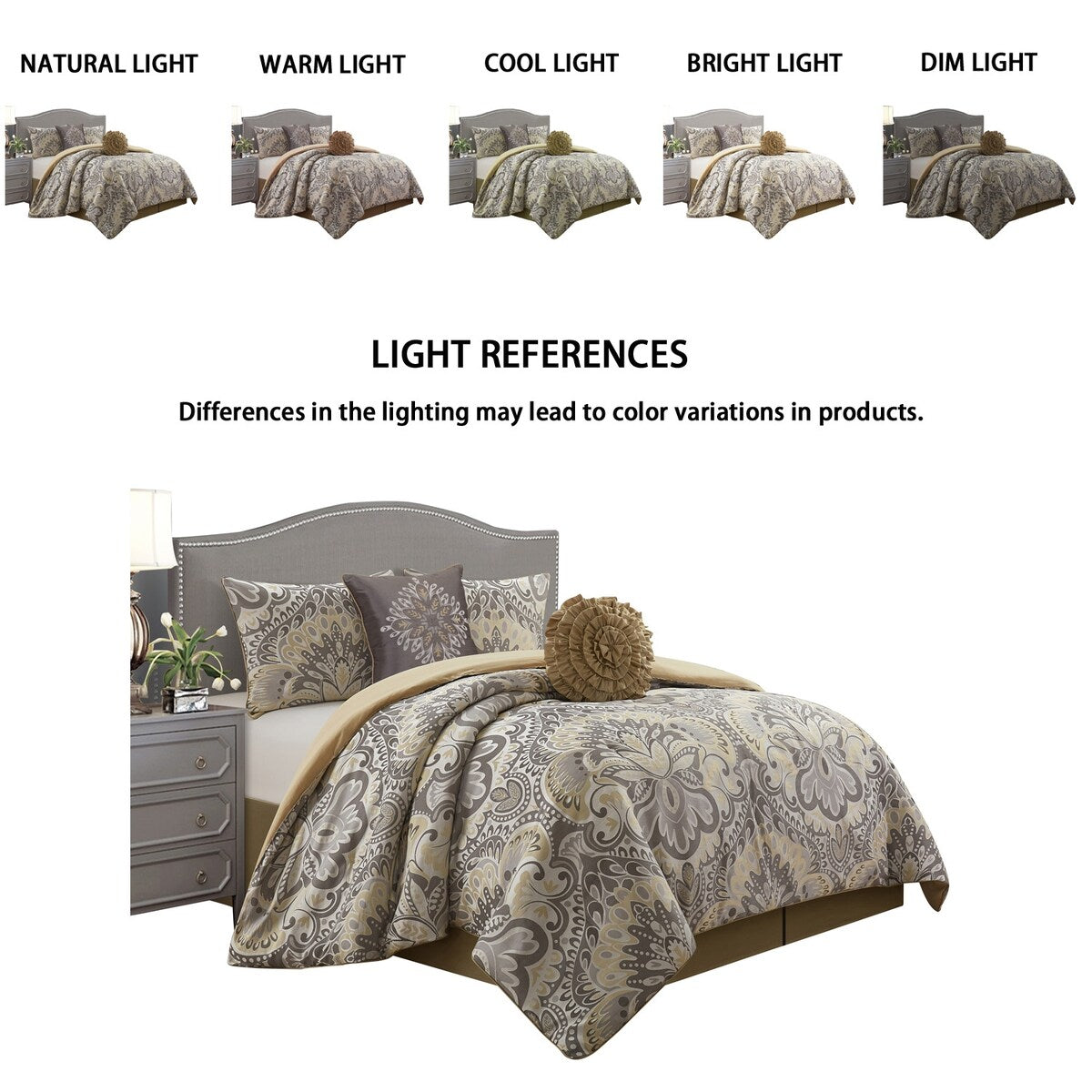 Set di piumoni da 6 pezzi Porch &amp; Den Summerfield Jacquard Medallion