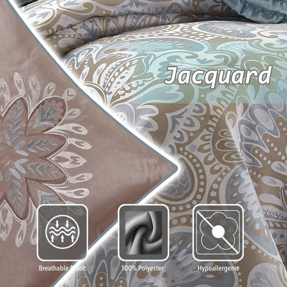 Set di piumoni da 6 pezzi Porch &amp; Den Summerfield Jacquard Medallion