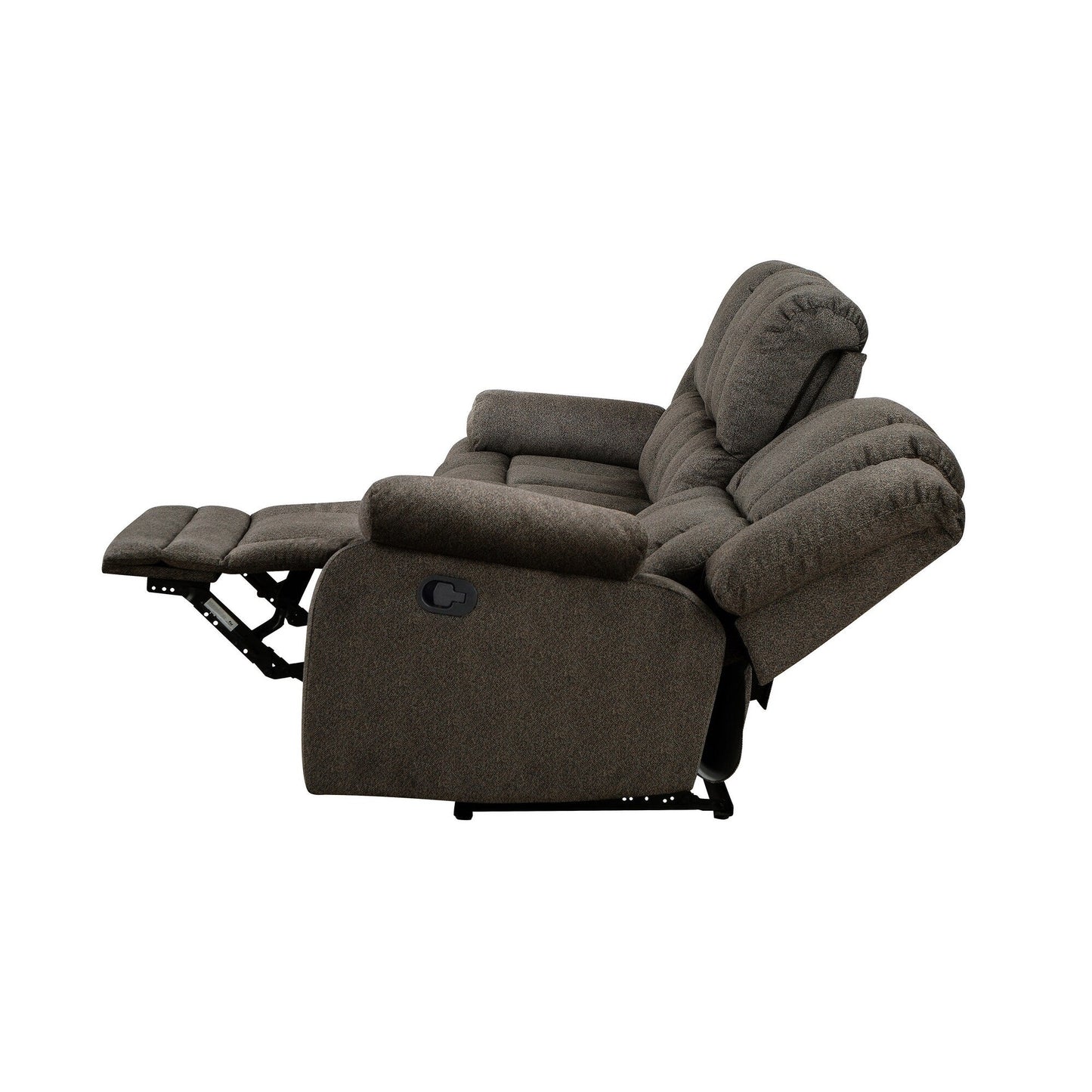 Divano reclinabile manuale in microfibra di transizione Knox di Porter Designs, grigio