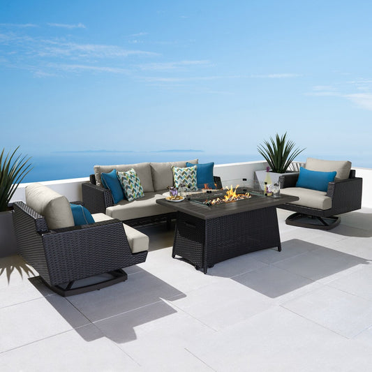 Set di 4 sedute per camino da esterno Portofino Casual Sunbrella Motion da 4 pezzi