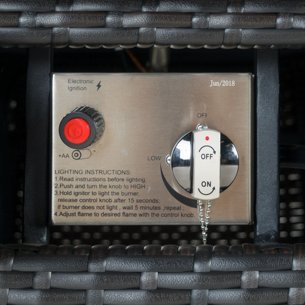 Set di 4 sedute per camino da esterno Portofino Casual Sunbrella Motion da 4 pezzi