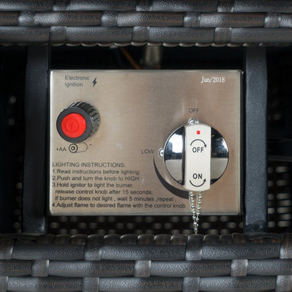 Set di 4 sedute per camino da esterno Portofino Casual Sunbrella Motion da 4 pezzi