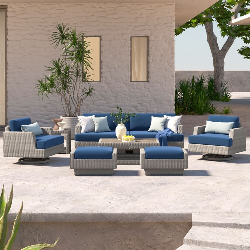 Set di sedute da esterno Portofino Comfort da 7 pezzi Sunbrella Motion