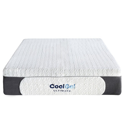 Materasso in memory foam Cool Gel da 14 pollici con cuscino Classic Brands - Bianco