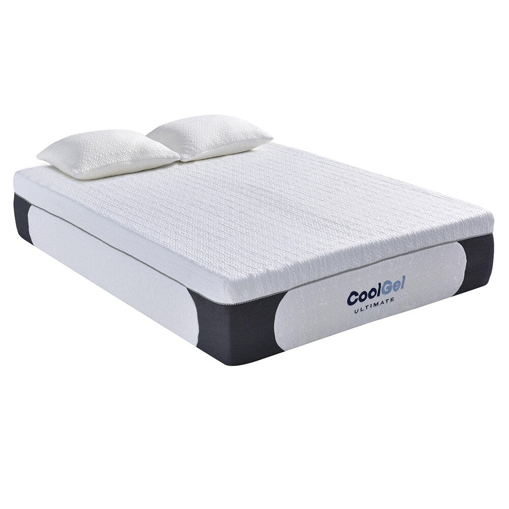 Materasso in memory foam Cool Gel da 14 pollici con cuscino Classic Brands - Bianco