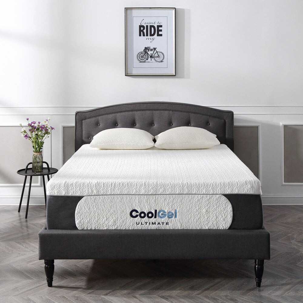 Materasso in memory foam Cool Gel da 14 pollici con cuscino Classic Brands - Bianco