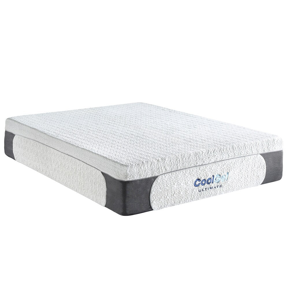 Materasso in memory foam Cool Gel da 14 pollici con cuscino Classic Brands - Bianco