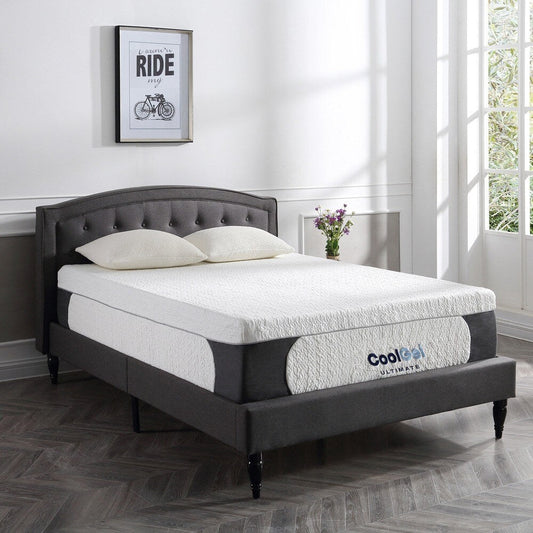 Materasso in memory foam Cool Gel da 14 pollici con cuscino Classic Brands - Bianco