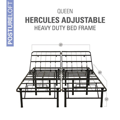 PostureLoft Hercules Fondotinta Regolabile in Metallo Resistente di Dimensioni Standard - Nero