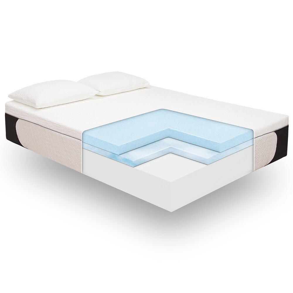 Materasso e struttura in memory foam Cool Gel da 14 pollici Classic Brands Milan con cuscino