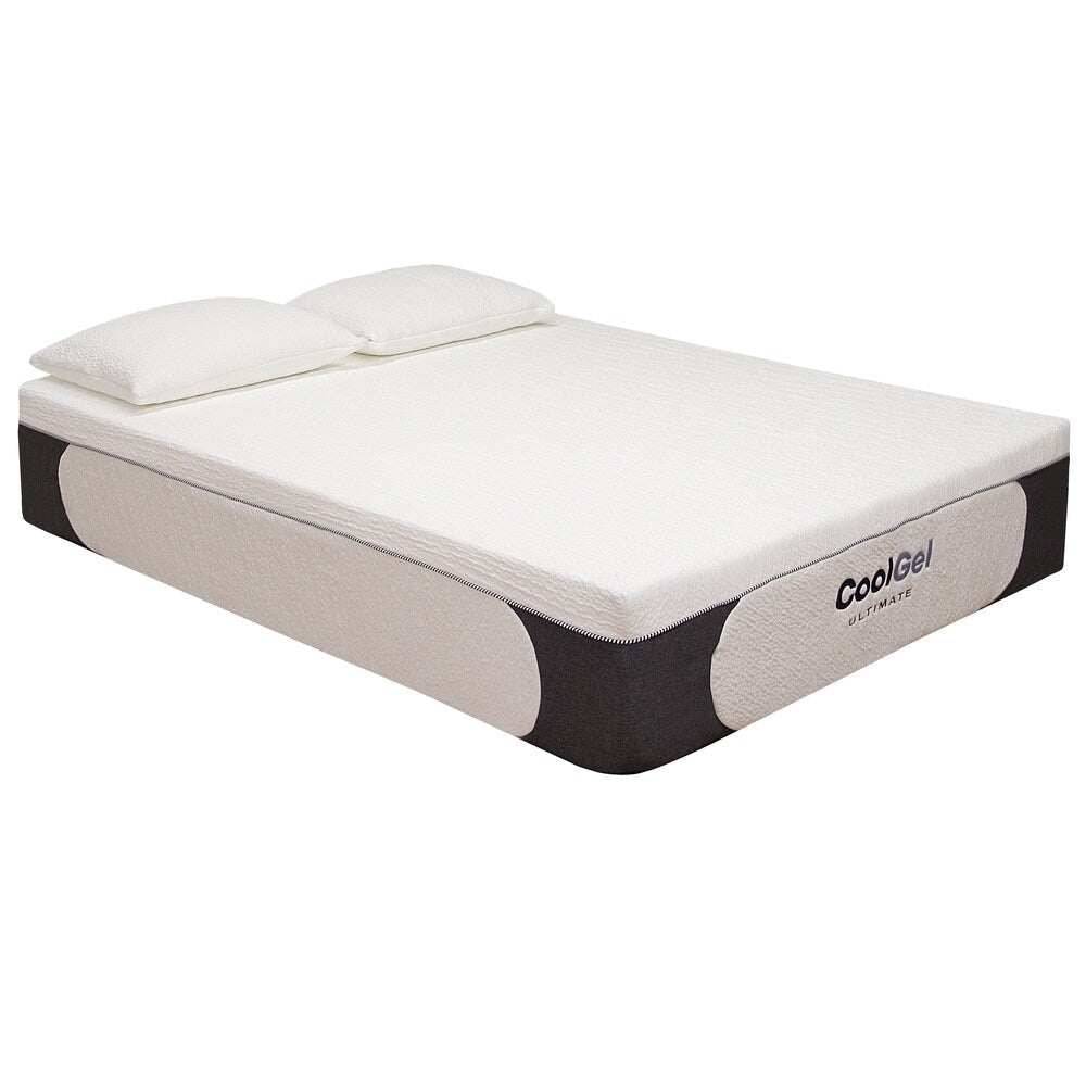 Materasso e struttura in memory foam Cool Gel di Classic Brands Milan da 14 pollici per letto matrimoniale con 2 cuscini