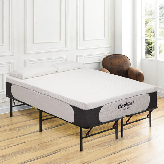 Materasso e struttura in memory foam Cool Gel di Classic Brands Milan da 14 pollici per letto matrimoniale con 2 cuscini