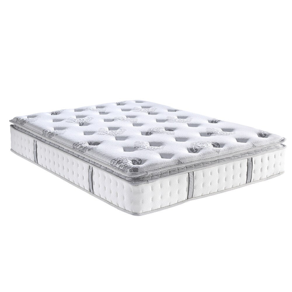 Materasso ibrido Pillowtop Newberry da 12 pollici di Classic Brands - Bianco