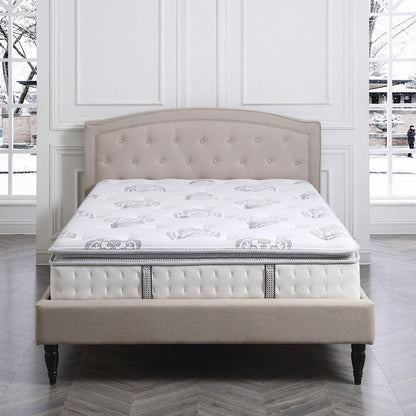 Materasso ibrido Pillowtop Newberry da 12 pollici di Classic Brands - Bianco