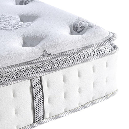Materasso ibrido Pillowtop Newberry da 12 pollici di Classic Brands - Bianco