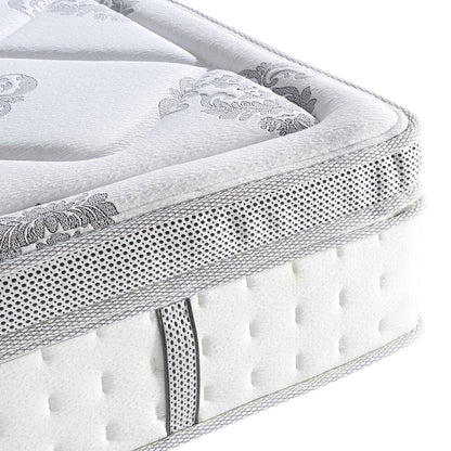 Materasso Classic Brands Summerville Hybrid Eurotop da 14 pollici - Bianco