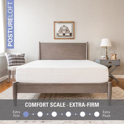 Materasso in memory foam ventilato Postureloft Classic da 12 pollici, misura standard - Bianco