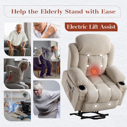 Poltrone reclinabili elettriche, massaggio termico, porta USB, telecomando