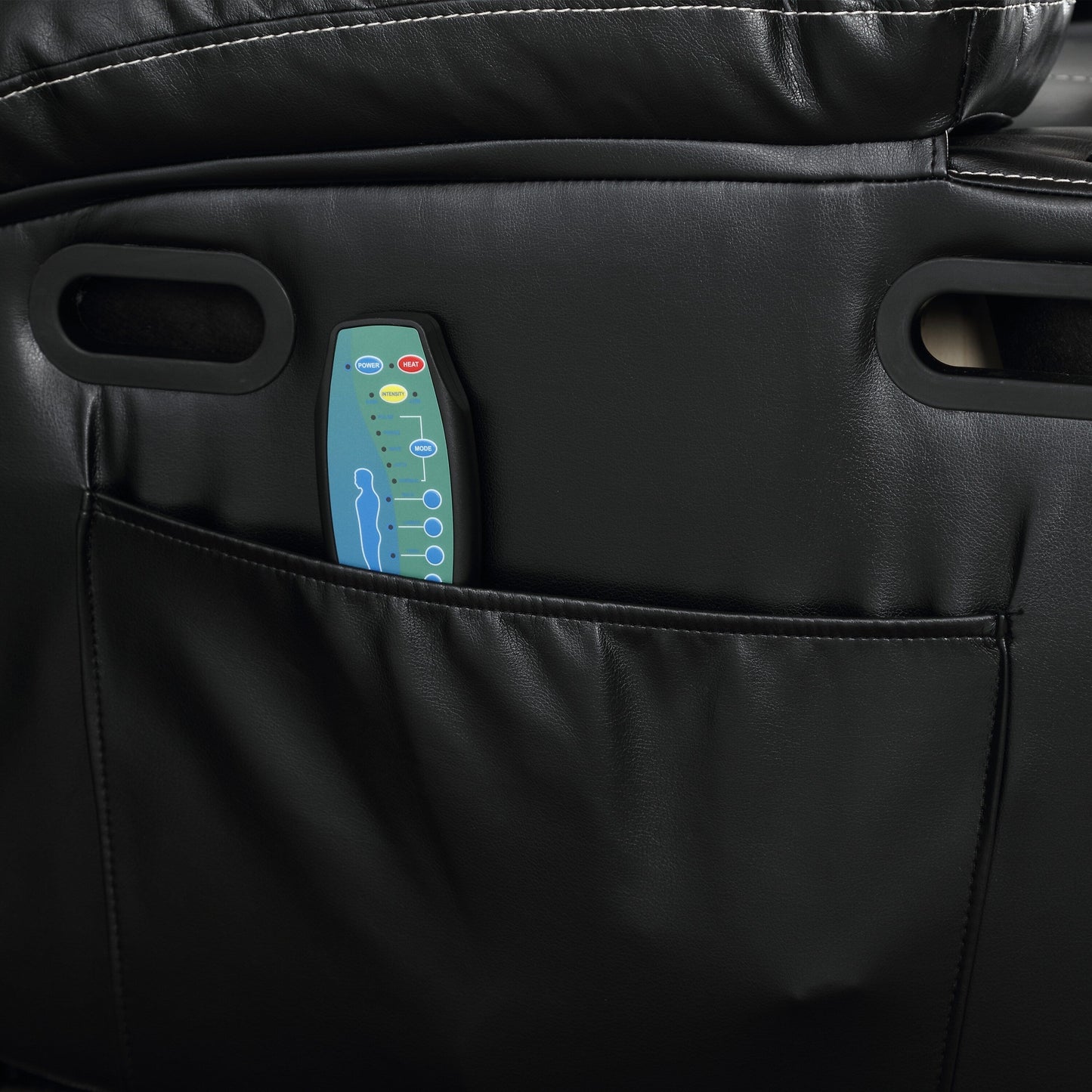 Poltrona reclinabile elettrica con massaggio e riscaldamento, ampia seduta, tasche laterali, portabicchieri e timer per anziani