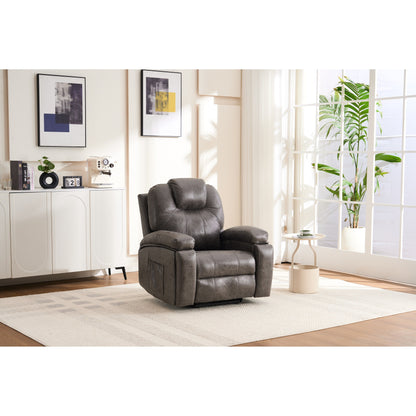 Poltrona reclinabile elettrica con meccanismo di sollevamento, imbottita, ampia poltrona massaggiante, meccanismo di reclinazione per impieghi gravosi e di sicurezza con tasche laterali